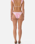 Camilla Tie Front Tri Bikini in Livin La Vida Rosa