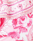 Camilla Tie Front Tri Bikini in Livin La Vida Rosa