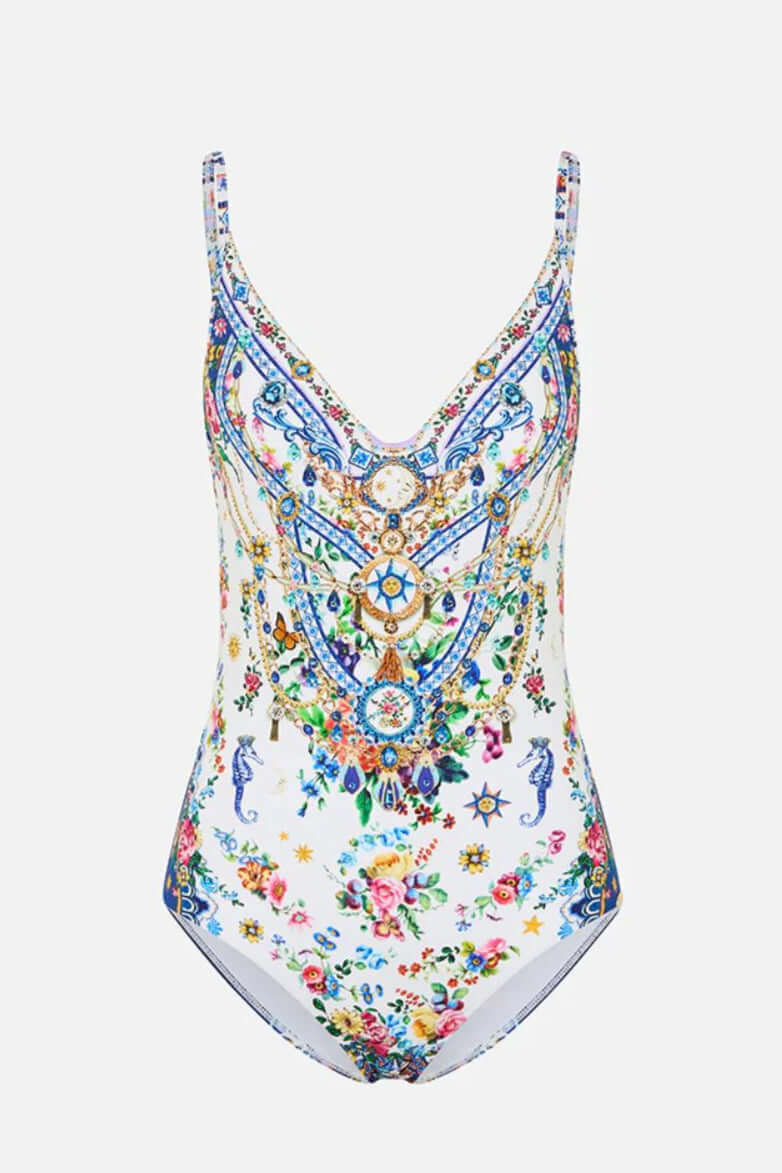 Camilla Wired V-Neck One Piece in Tiles Darls
