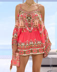 Drop-Shoulder Playsuit in Shell Games