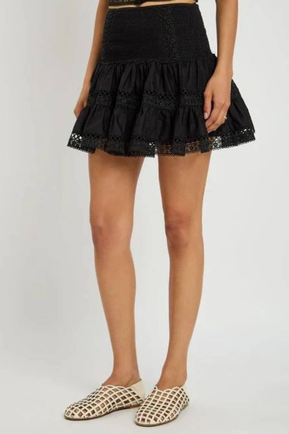Charo Ruiz Hortens Short Skirt in Black