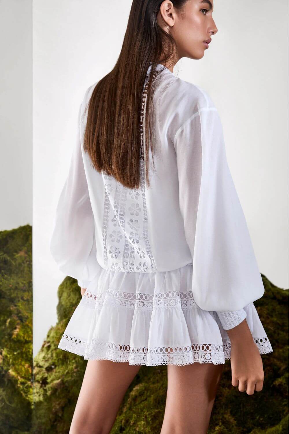 Charo Ruiz Hortens Short Skirt in White