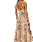 Charo Ruiz Iraso Long Dress in Cream Botanic