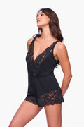 Cosabella Romanza Sleep Romper in Black