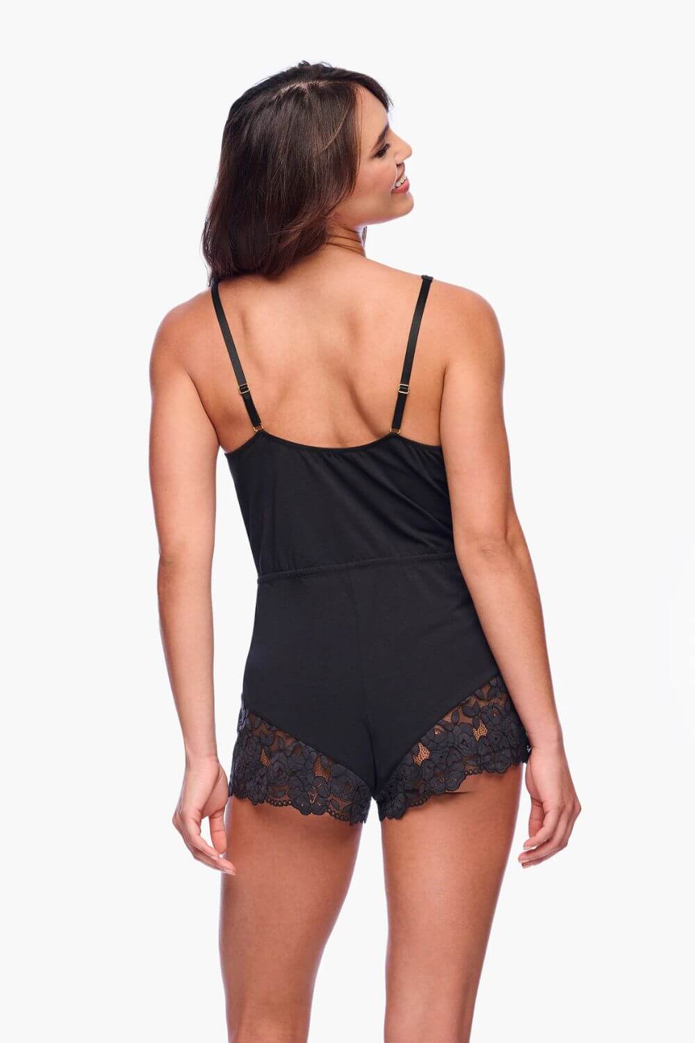 Cosabella Romanza Sleep Romper in Black
