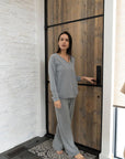 Cozy Long Lounge Set in Heather Grey