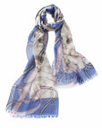 Alpine Cashmere Cavallo Shawl Color: Periwinkle  at Petticoat Lane  Greenwich, CT