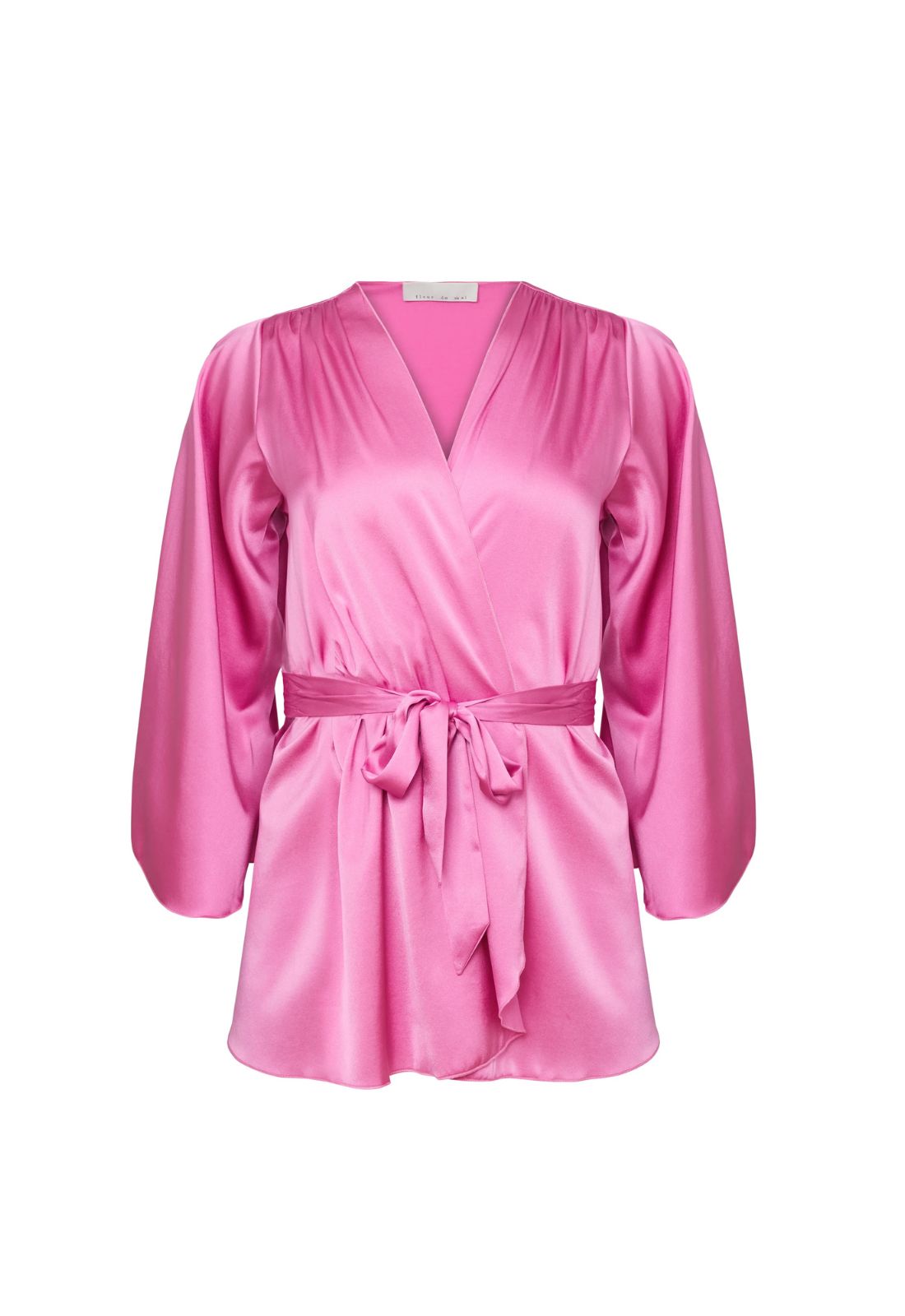 Fleur du Mal Angel Sleeve Robe in Pink Desire