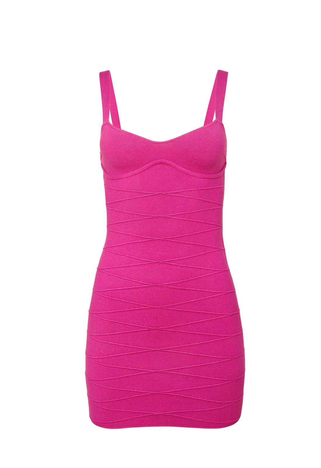 Fleur du Mal Bandage Dress in Wild Pink