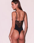 Fleur du Mal Bianca Lace Bodysuit in Black