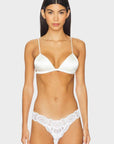 Fleur du Mal Molded Triangle Bra in Ivory
