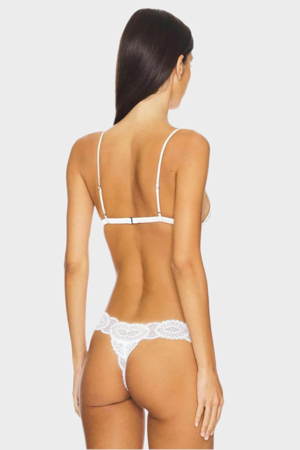 Fleur du Mal Molded Triangle Bra in Ivory