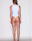 Fleur du Mal Organic Cotton Scoop Neck Bodysuit in Ice Queen