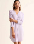 Fleur't Dolman 3/4 Sleeve Nightshirt in Lavender Cream