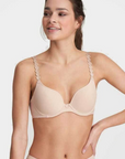 Tom Heart Shaped Bra in Caffe Latte