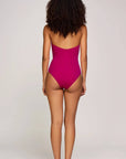 Heidi Klein Ithaca Ring Halterneck One-Piece Swimsuit in Pink