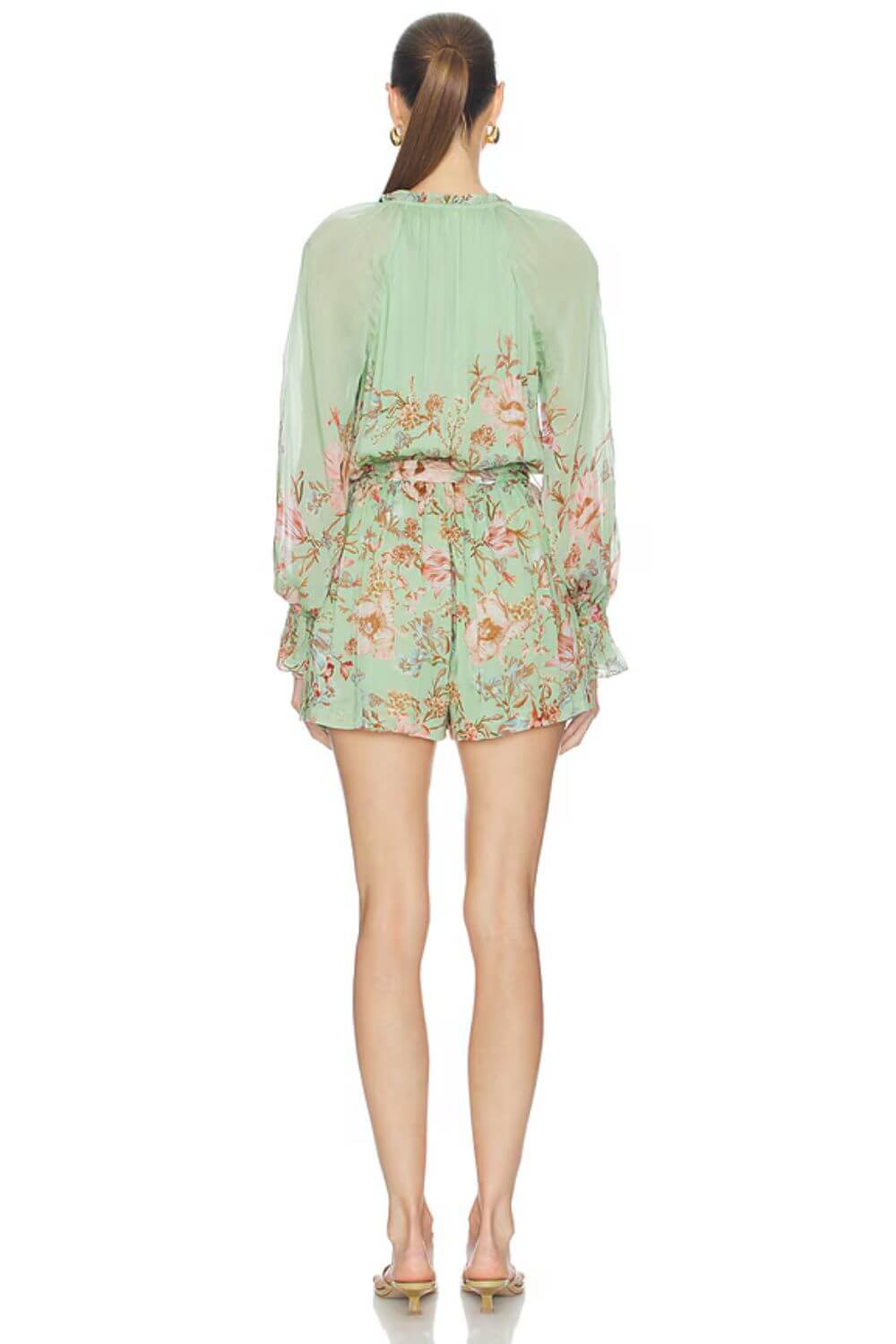 Hemant & Nandita Erza Romper with Belt in Green