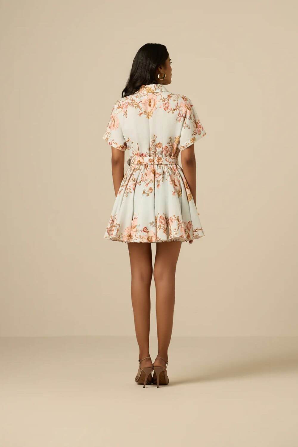 Hemant & Nandita Ezra Short Sleeve Dress in Blue