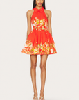 Hemant & Nandita Hema Short Dress with Buckle in Orange
