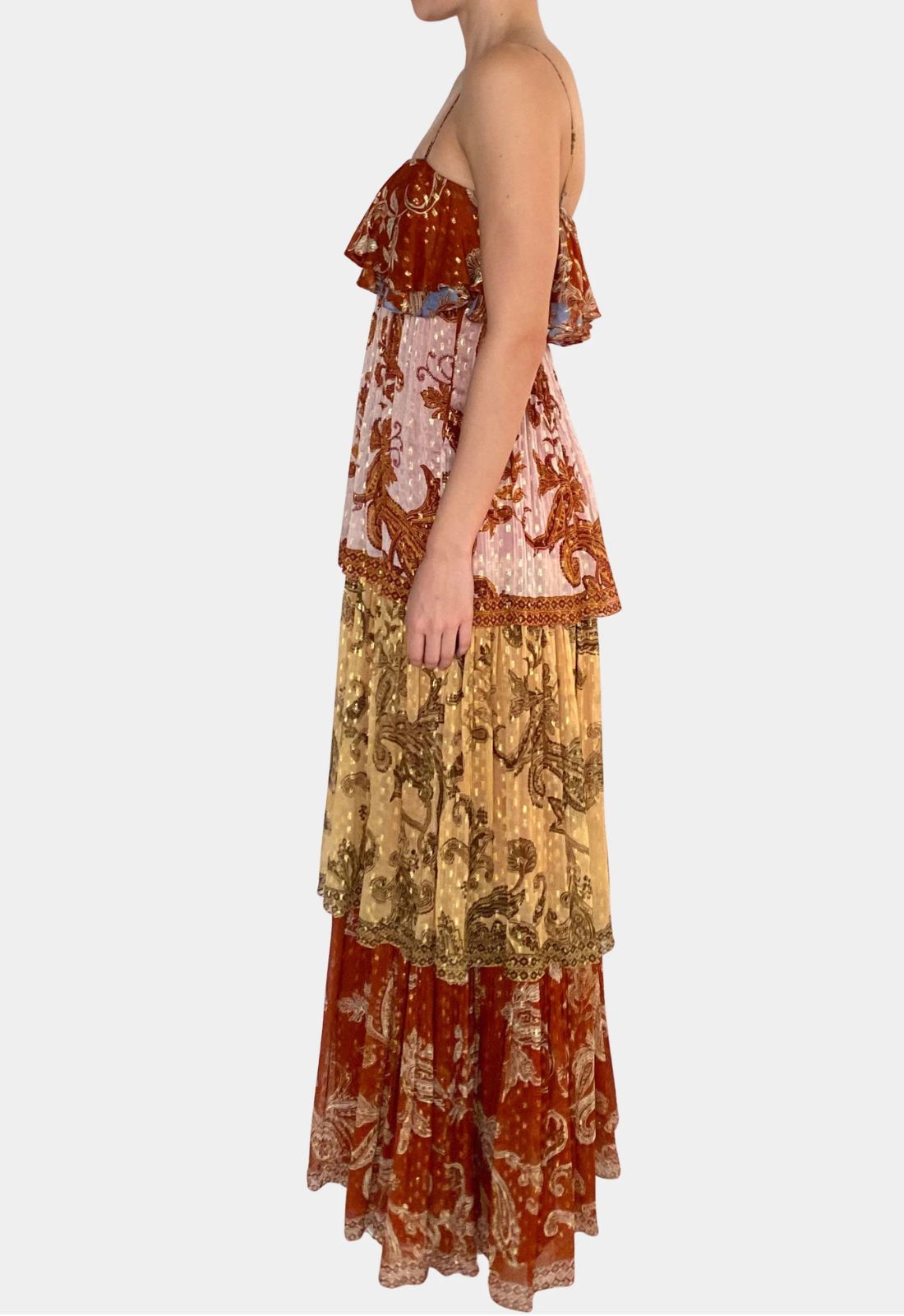 Hemant & Nandita Leya Tiered Maxi Dress