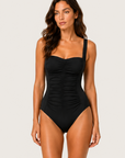 Karla Colletto Basics Square Neck One-Piece in Black