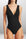 Karla Colletto Ines V-Neck One-Piece in Black