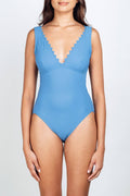 Karla Colletto Ines V-Neck One-Piece in Mystic