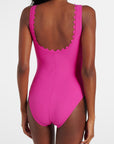Karla Colletto Ines V-Neck One-Piece in Zinnia