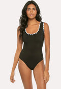 Karla Colletto Lia Round Neck Black/White