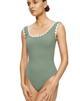 Lia Round Neck Lichen/Cream