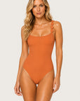 Karla Colletto Sadie Silent Underwire One-Piece in Terra Cotta