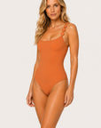 Karla Colletto Sadie Silent Underwire One-Piece in Terra Cotta angle view