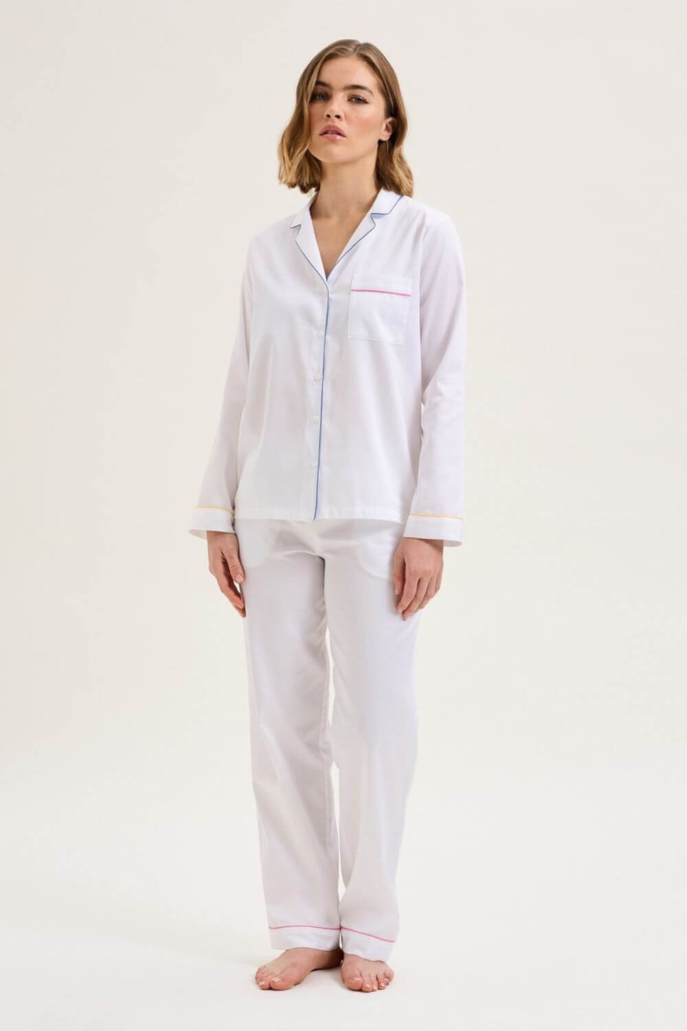 Laurence Tavernier Essentiel Long Pj Set in Blanc