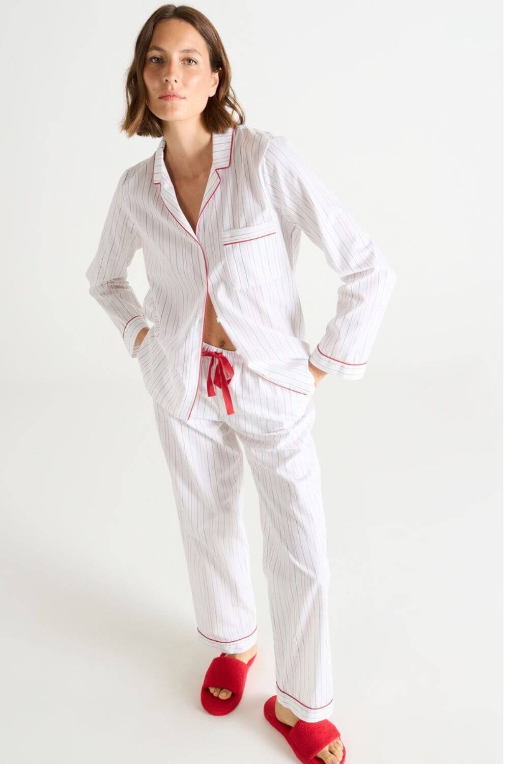 Laurence Tavernier Essentiel Long Pj Set in Multi Stripe