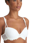 Leda Balcony Padded Underwire Bra in White