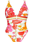 Lise Charmel Envolee Florale Non Wire Swimsuit Plunging Neckline in Bouquet Floral