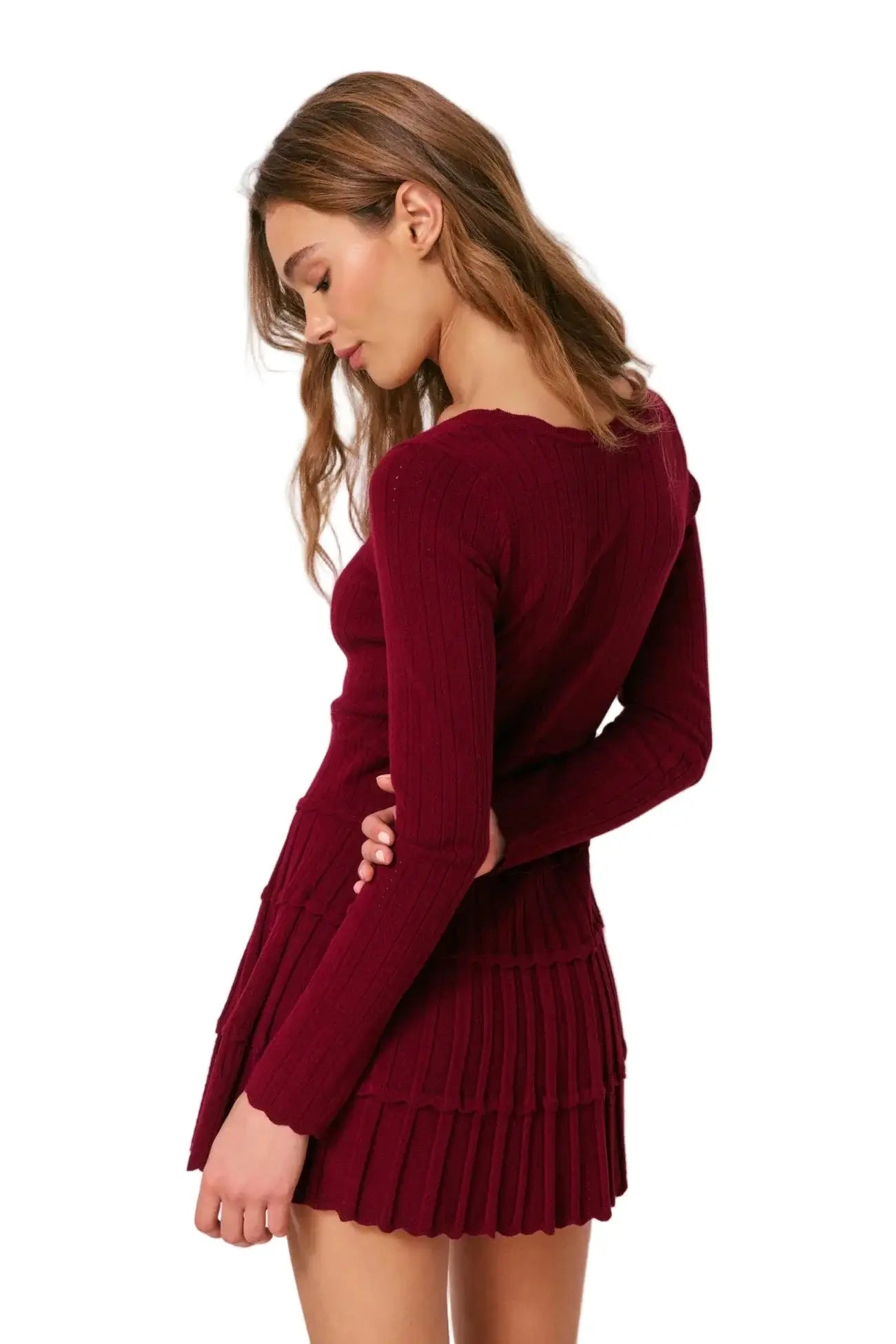 LoveShackFancy Lavender Dress in Spiced Berry