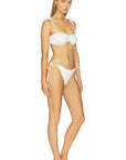 LoveShackFancy Lilabella Bikini in Sunwashed Ivory