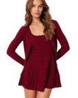 LoveShackFancy Martti Cardigan in Spiced Berry