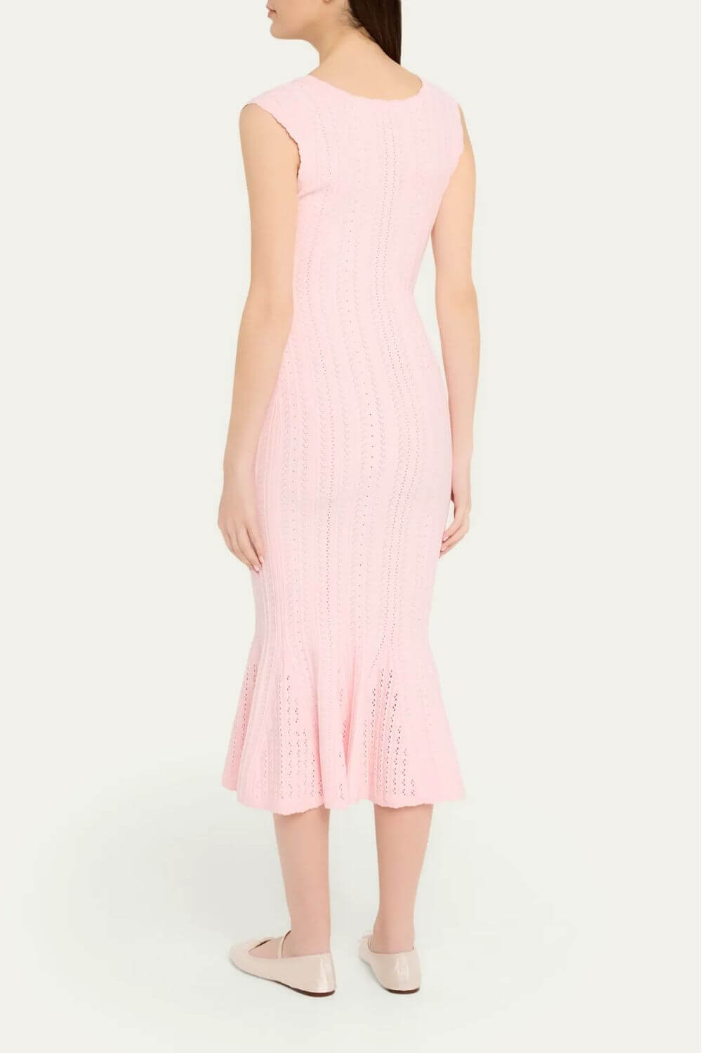 LoveShackFancy Tayleen Dress in Peach Sorbet