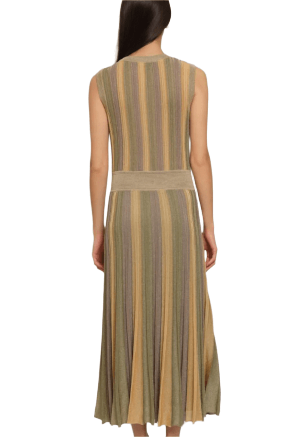 Maison Lurex Gala Sleeveless Wrap Dress