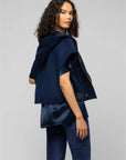 MAX & MOI Navy Cropped Jacket with Hood