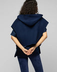 MAX & MOI Navy Cropped Jacket with Hood