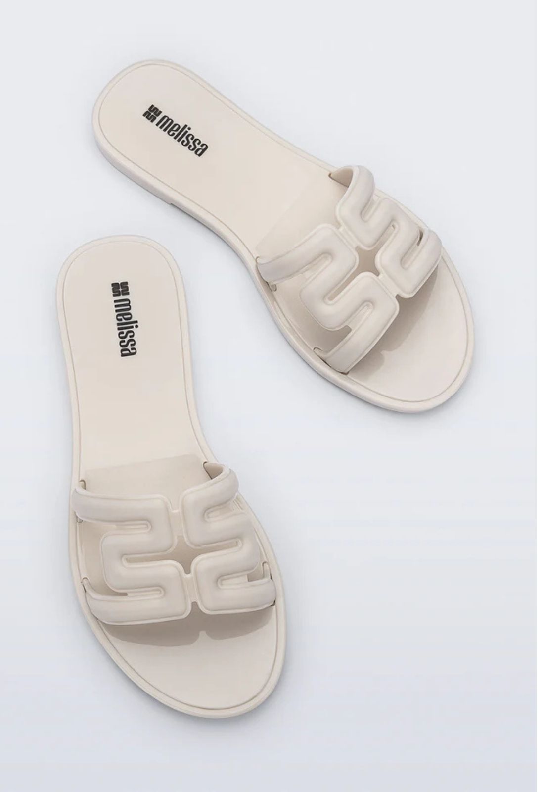 Melissa M Slide Sandal in Light Beige