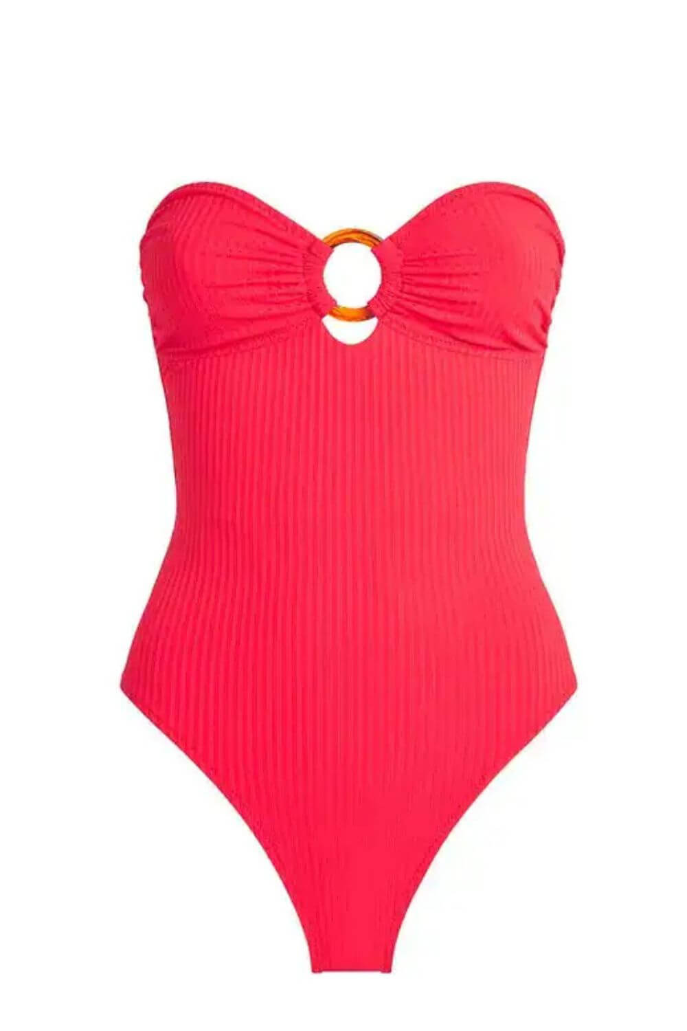 Melissa Odabash Cozumel One-Piece Swimsuit in Red Ribbed