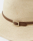 Melissa Odabash Fedora Cream/Tan Belt