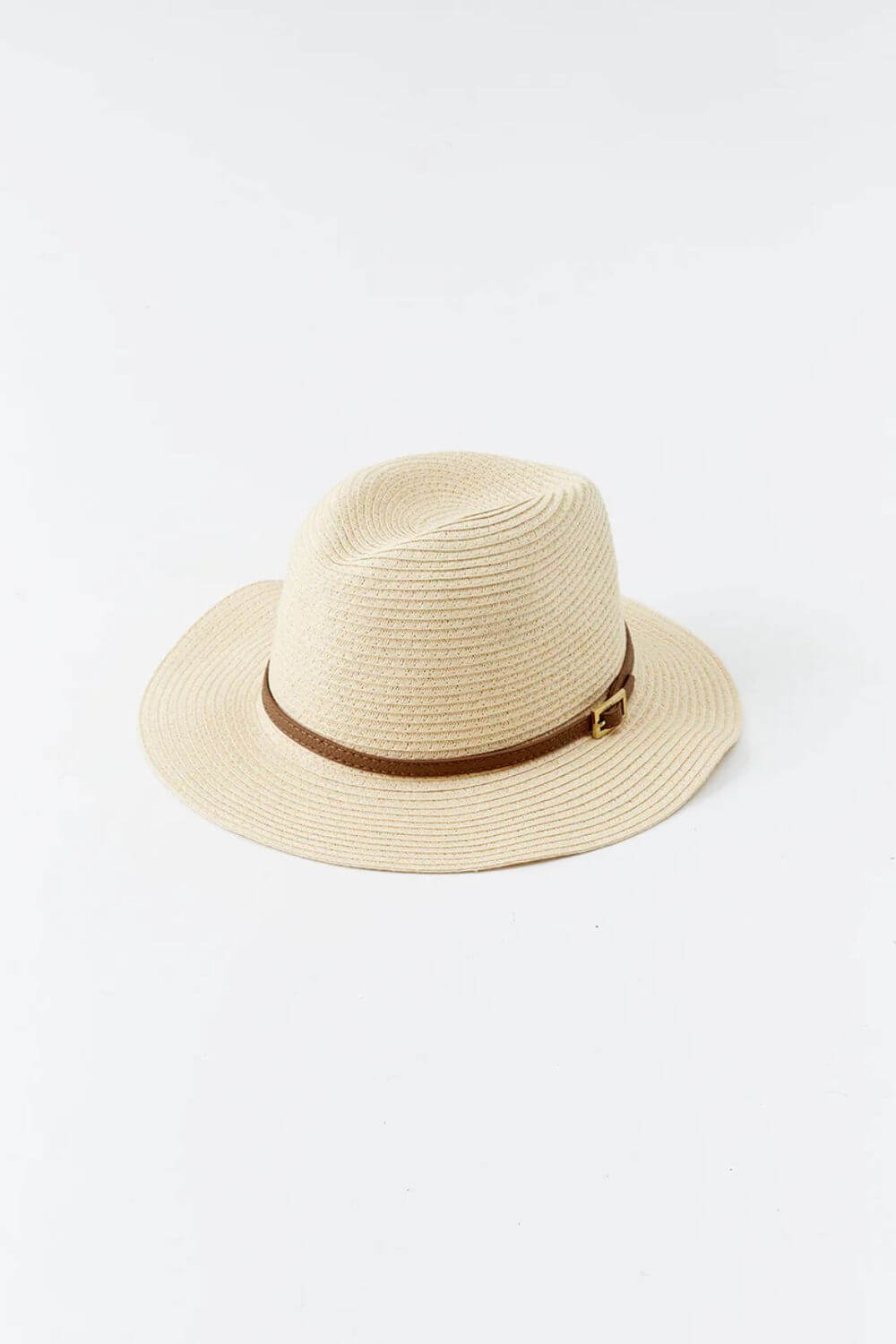 Melissa Odabash Fedora Cream/Tan Belt