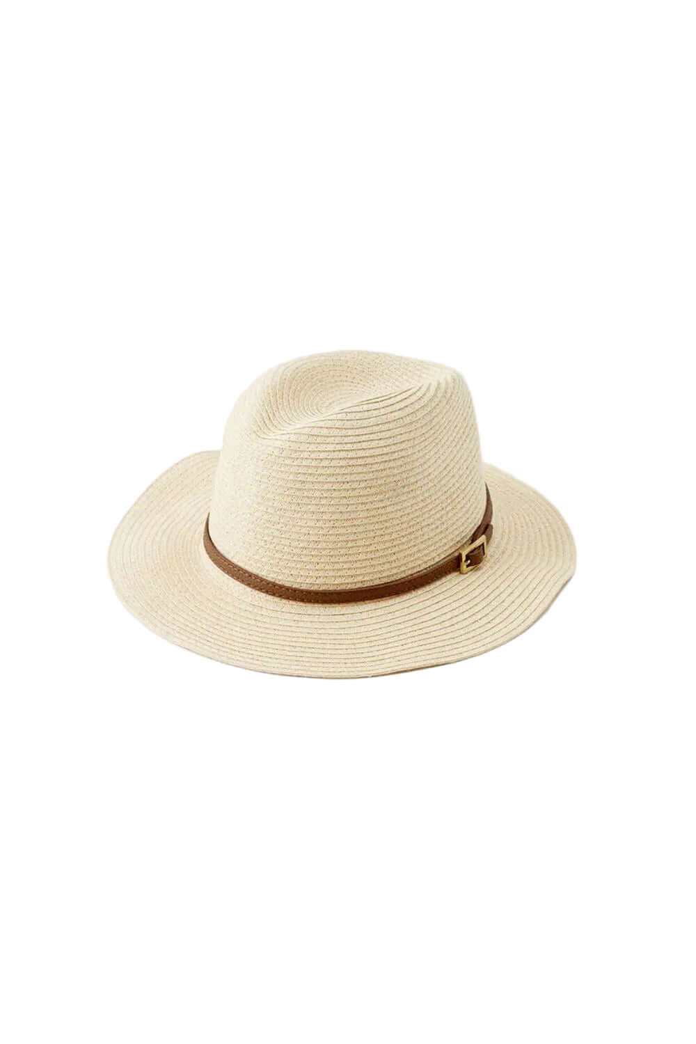 Melissa Odabash Fedora Cream/Tan Belt