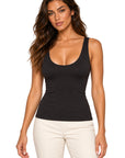 Only Hearts 42819 Black top on Isabel, studio front view