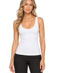 Only Hearts 42819 White top on Elle, studio front view
